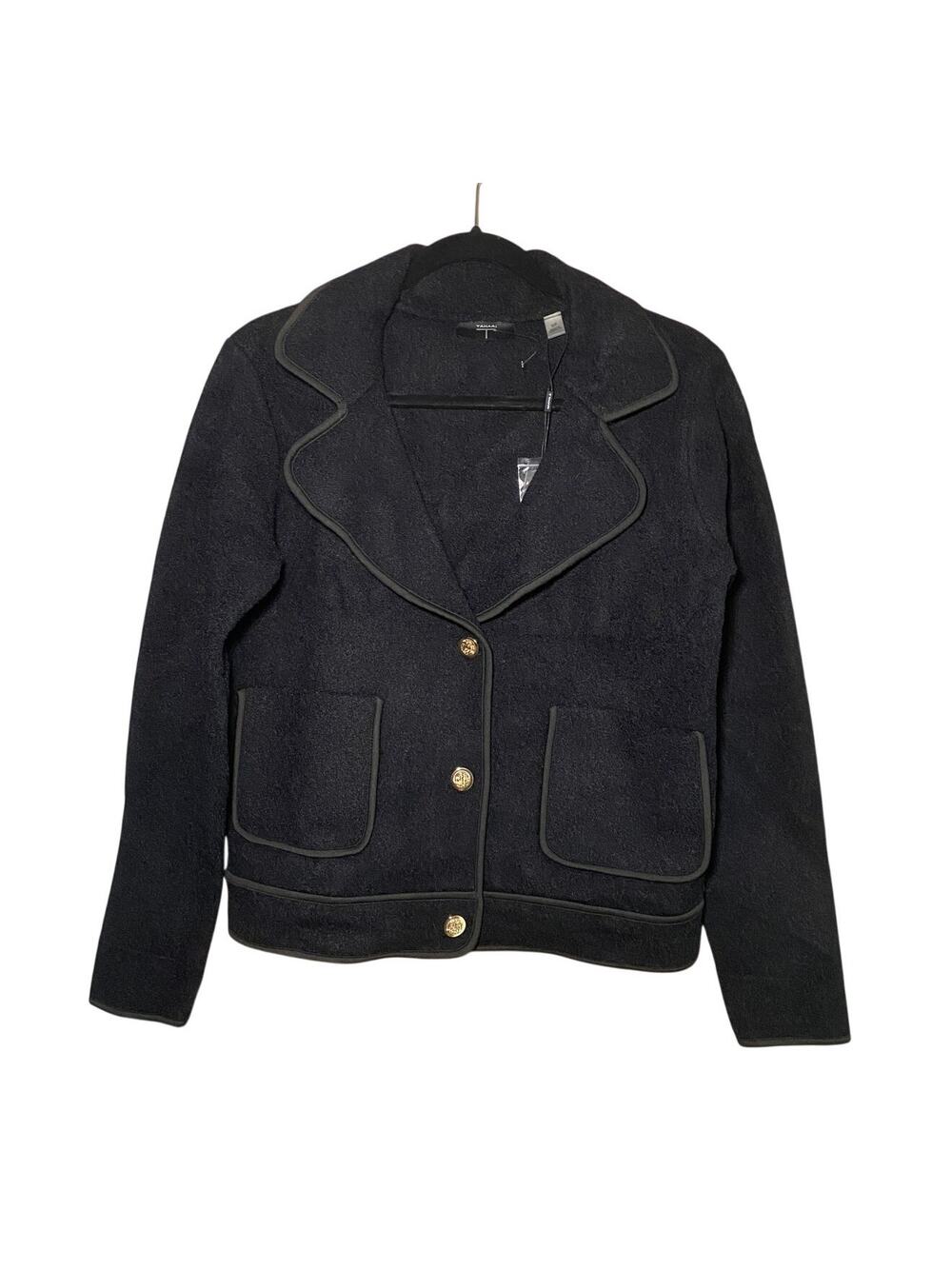 NWT - Tahari Black Jacket - Gold Detailed Buttons - Size Small